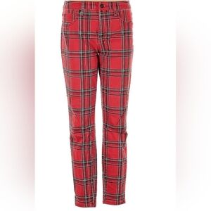 Red Plaid Pants Size 12